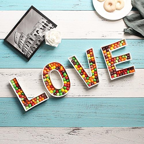 Coffeezone "LOVE Decorative Ceramic Small Letter Candy Dish Wedding Party Decor - Image 2
