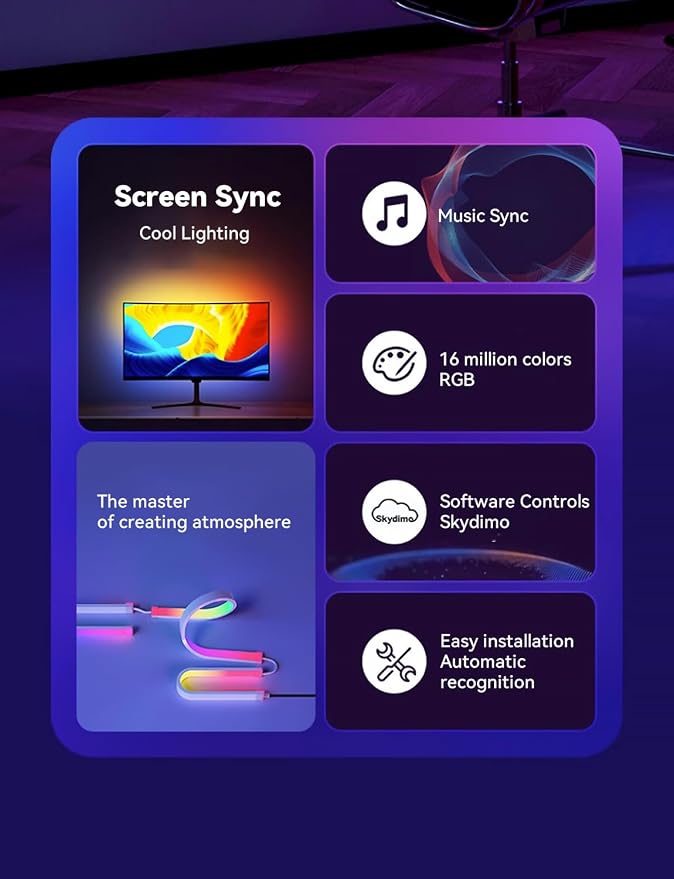 Monitor LED Backlights for PC & Mac, LED Strip Light Sync - Image 5