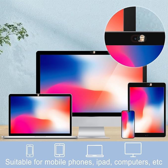 6Pcs 6 Styles Otter Cute Laptop Camera Cover Privacy Guard Accessories - Image 7