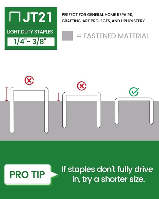 meite JT21 Staples, 1/4 Inch Galvanized Fine Wire Staples - Image 4