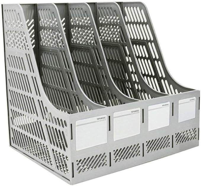 SAYEEC Sturdy Magazine Holder Organizer Desktop 4 Compartment File Holders by SAYEEC