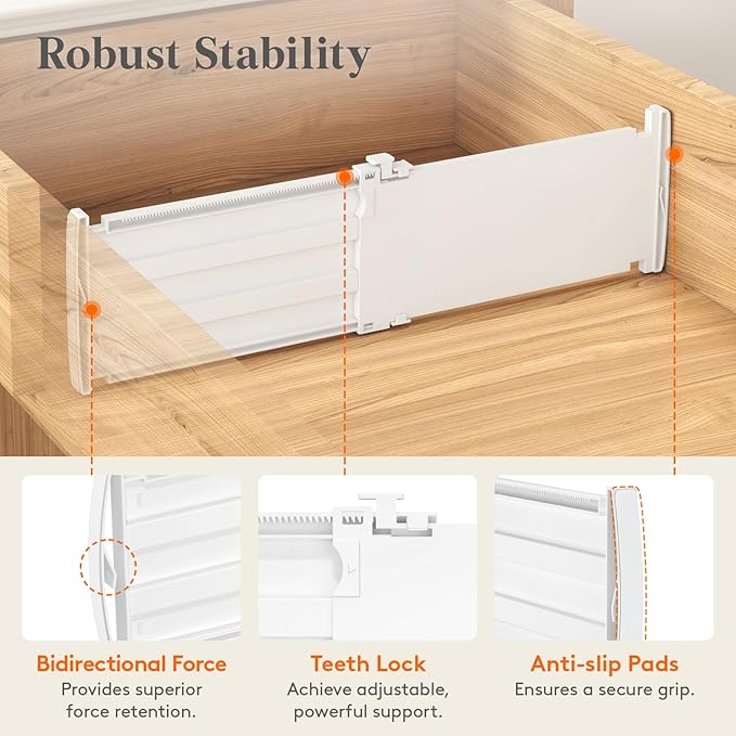 Lifewit 4 Pack 5" High Drawer Dividers - Image 4