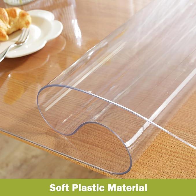 OstepDecor Clear Table Cover Protector 54 x 96 Inch, 1.5mm Thick Plastic Table - Image 3