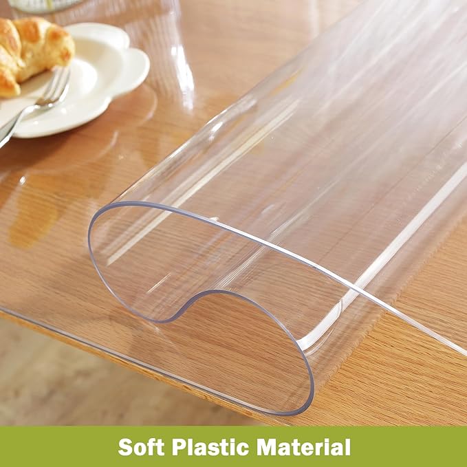 OstepDecor Clear Table Cover Protector 24 x 84 Inch, 1.5mm Thick Plastic Table - Image 3