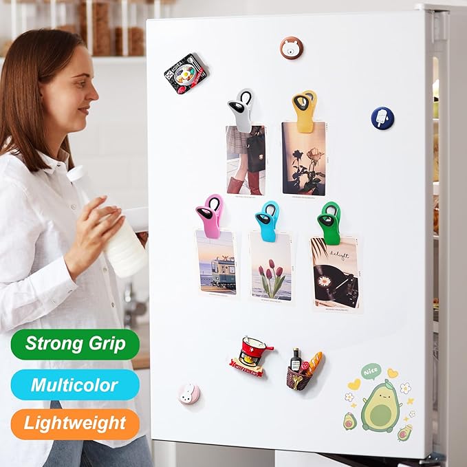Jetmore 12 Pack Chip Clips Bag Clips, Office Paper Clamps, Magnetic Food Clip - Image 3