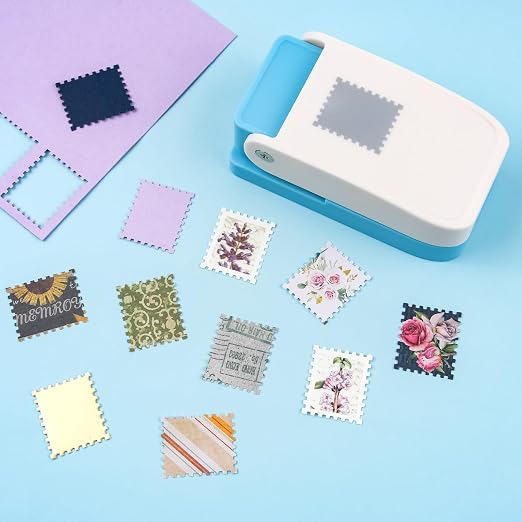 BAOFALI 2Pcs/Set Stamp Puncher 1x1inch &1x0.8inch Rectangular Postage Stamp - Image 2