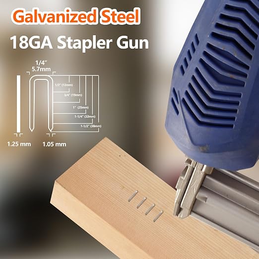 1000-Count 1/2 Inch Length, 18 Gauge 1/4 Inch Narrow Crown Staples, Heavy Duty - Image 6
