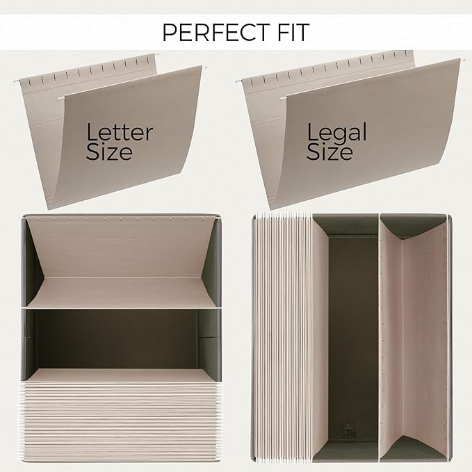 ZICOTO Decorative File Organizer Box Set of 2 - Image 5