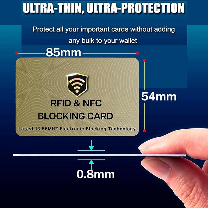 SaiTech IT RFID Blocking Cards, 50 Pack One Card Protects Entire Wallet Purse - Image 2