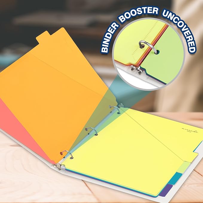 H4D 6-Tab Plastic Binder Dividers, 2 Pockets, Primary Colors, 2 Sets | Made of - Image 8