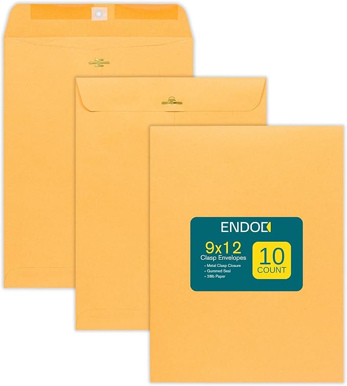 EnDoc 9x12 Clasp Envelopes by EnDoc
