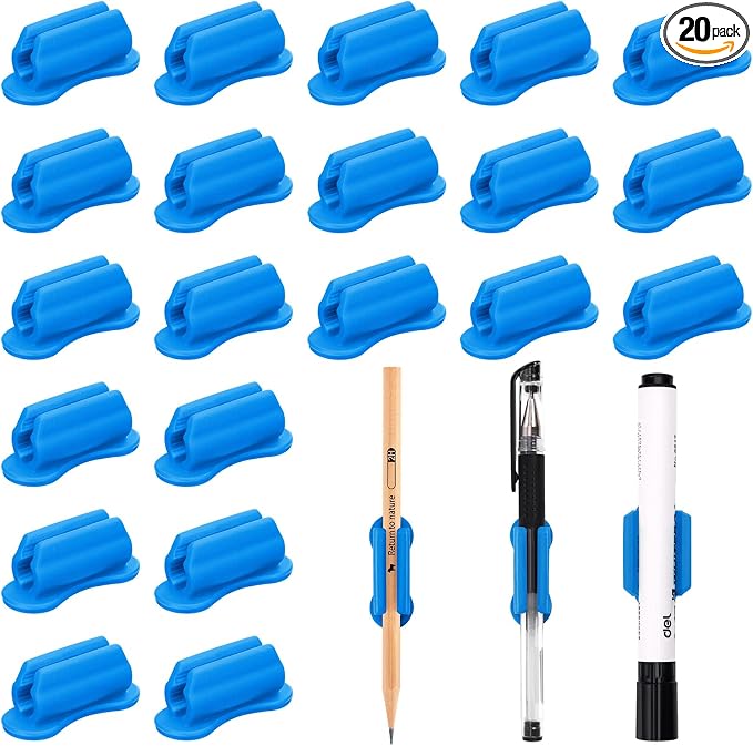 BOBOKA 20 Pack Upgraded Pencil Holder, Adhesive Pen Holder by BOBOKA
