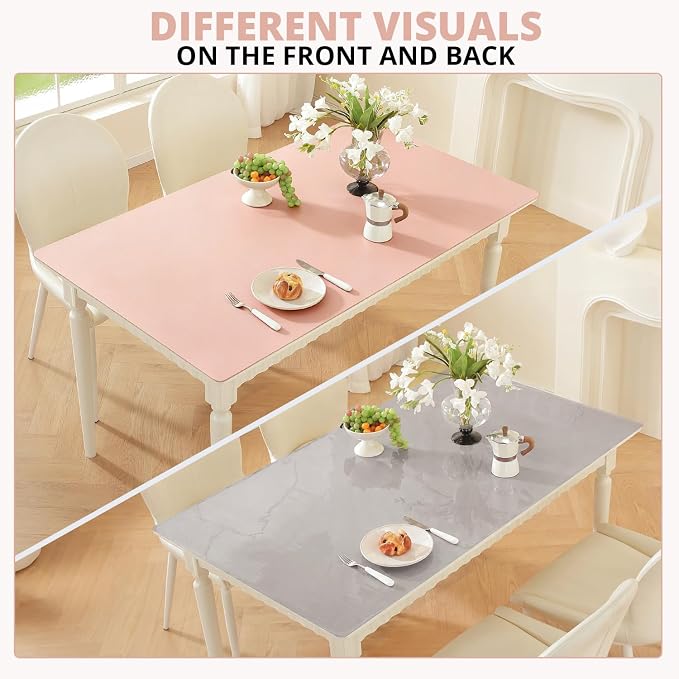 OstepDecor Pink Table Protector 16 x 48 Inch, 1.5mm Thick Plastic Table Cover - Image 7