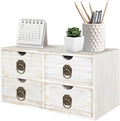 Wood Desk Organizer, Tabletop Storage Organization Box by SEEKELEGANT