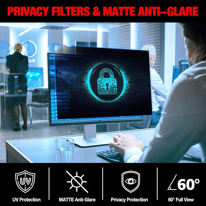 Computer Privacy Screen Filter for 22 Inch 16:10 Widescreen Monitor, - Image 8