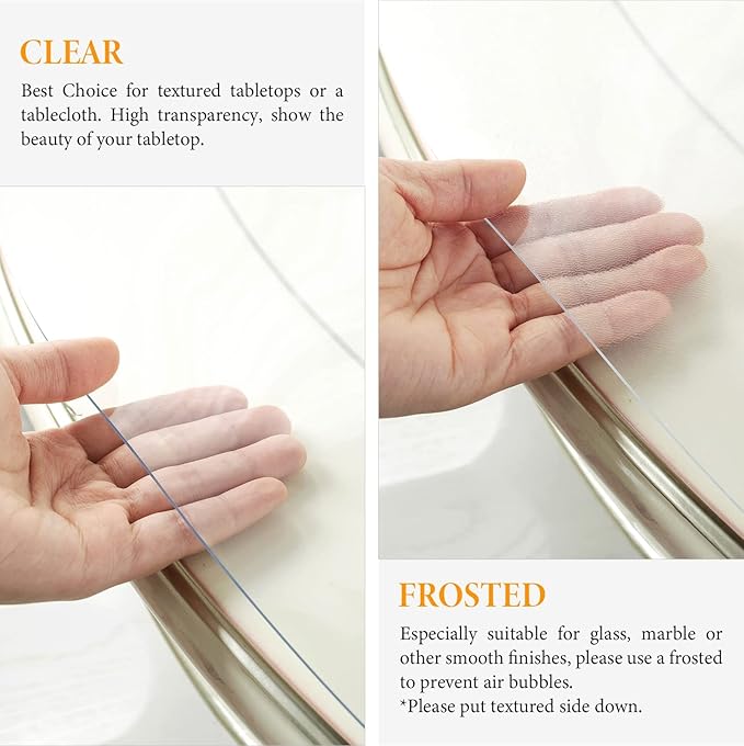 Deep Dream 1.5mm Clear Desk Cover Protector, 23×63 Inch Clear Table Protector - Image 4