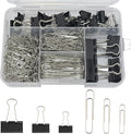 360PCS Black Assorted Size Paper Clips and Binder Clips, Paperclips Large by Unknown