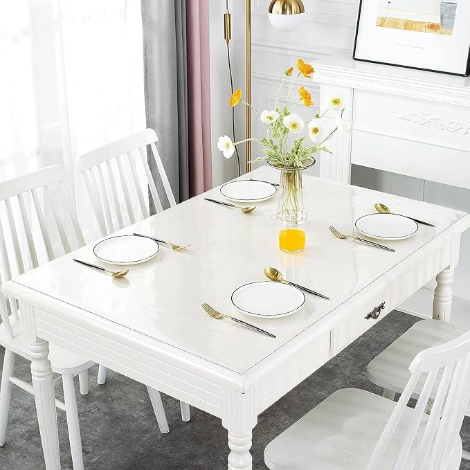 Deep Dream 1.5mm Clear Desk Cover Protector, 40×94 Inch Clear Table Cover - Image 2