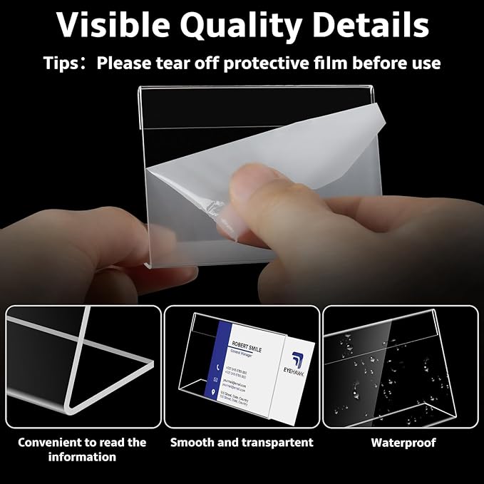 30 PCS Small Acrylic Sign Holder 3.5" x 2", Mini Acrylic Food Sign Labels - Image 2