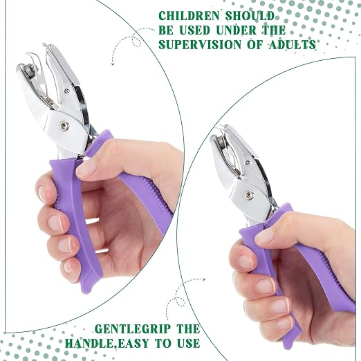 Lothee 8 Pcs Hole Punch Shapes Single Hole Paper Punchers - Image 4