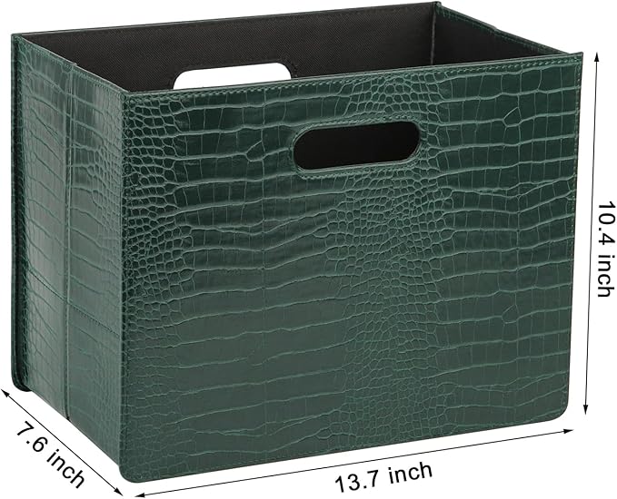HofferRuffer Magazine Basket Holder, Foldable Magazine Rack, Document File - Image 2