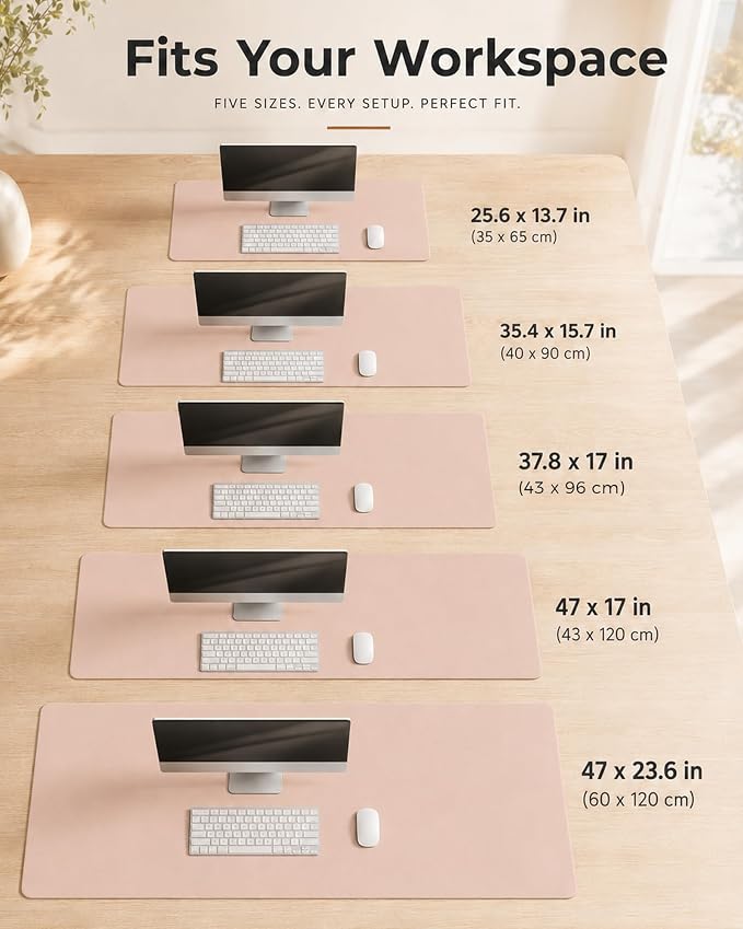 Aothia Double-Sided Desk Pad – 25.6"x13.7" Large Mouse Pad, Leather Desk Mat - Image 4
