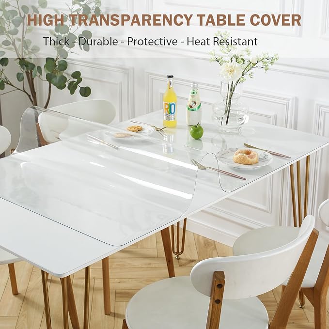 LovePads Clear Desk Mat 30 x 72 Inch, 1.5mm Thick Clear Table Protector - Image 2