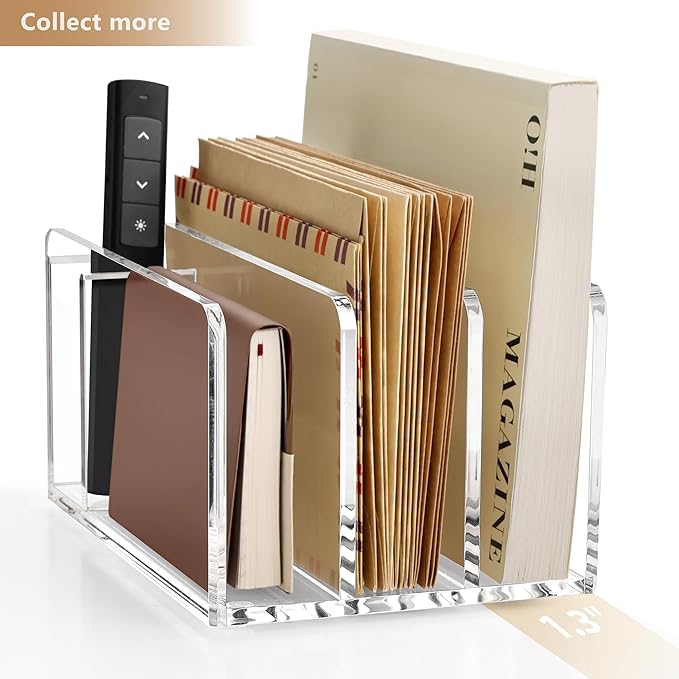 SANRUI Acrylic Mail Sorter Desktop Organizer - Image 4