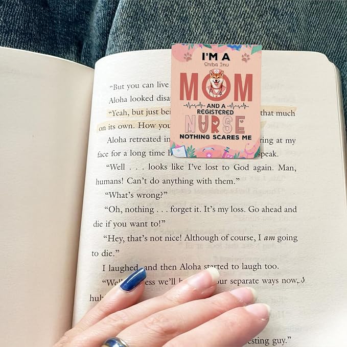 I'm a Shiba Inu Mom and a Registered Nurse Nothing Scares Me Magnet Bookmark - Image 3