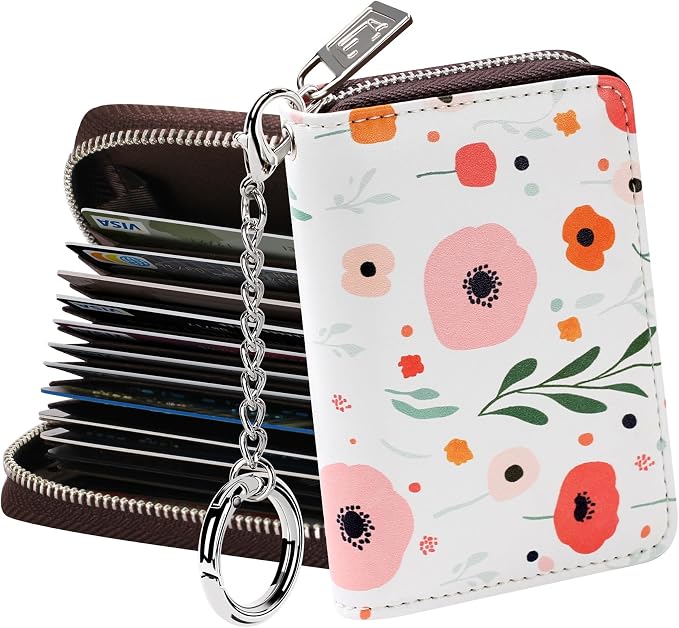 FurArt Zipper Wallet Women, RFID Blocking Credit Card Wallet, Business Card by FurArt
