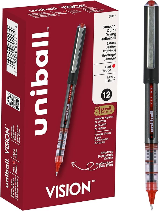 uniball Vision Rollerball Pen, Micro Point by uni-ball