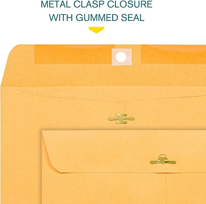 Clasp Envelopes – 9.5x12.5 Inches Brown Kraft Catalog Envelopes Letter Size -15 - Image 4