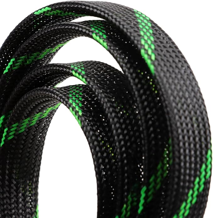 25ft PET Expandable Braided Cable Sleeve 3/8inch Pet Braided Cable Sleeve - Image 2
