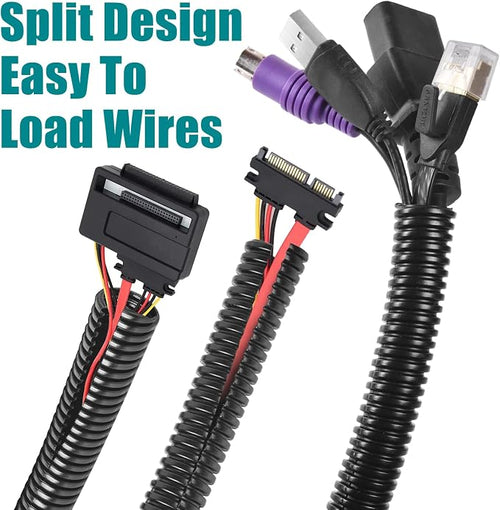 1 Inch Wire Loom Split Tubing - 10 ft Cord Protector Electric Wires Covers - Image 2