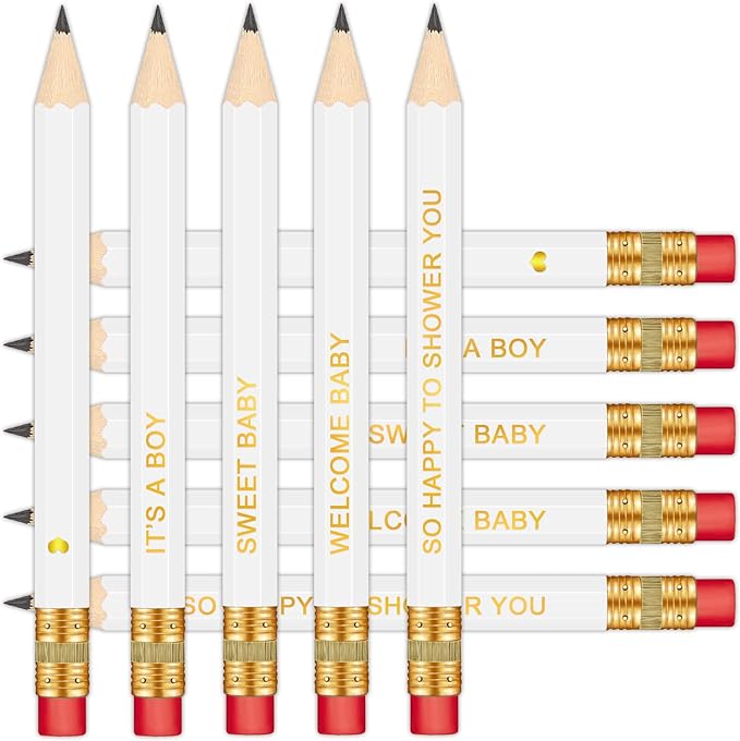 50Pcs - Baby Shower Sharpened Half Pencils - Image 5