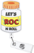 Let's ROC N ROLL Funny Nurse Badge Reel, Cute Medical Bottle Retractable ID by Unknown