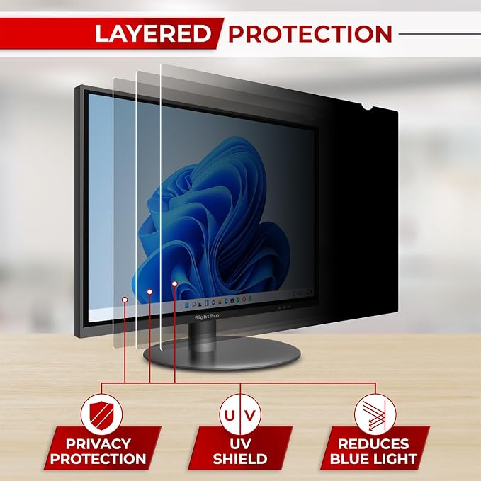 SightPro 23.8 Inch 16:9 Computer Privacy Screen Filter - Image 8