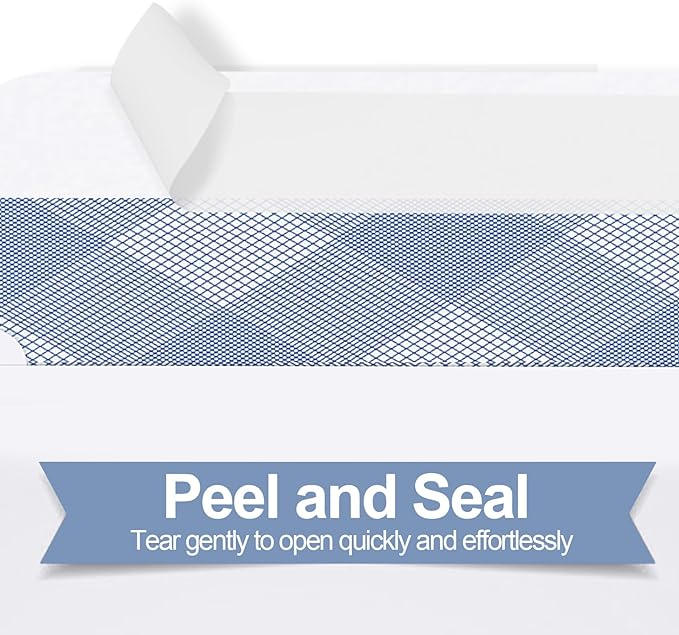#10 Security Self-Seal Envelopes, PANDRI Windowless Business Mailing Envelopes - Image 4