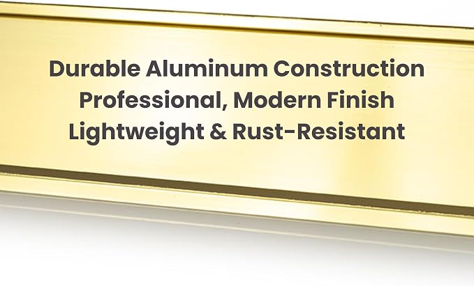 2" x 10" Aluminum Office Desk Nameplate Sign Holder 1 Pack - Image 3