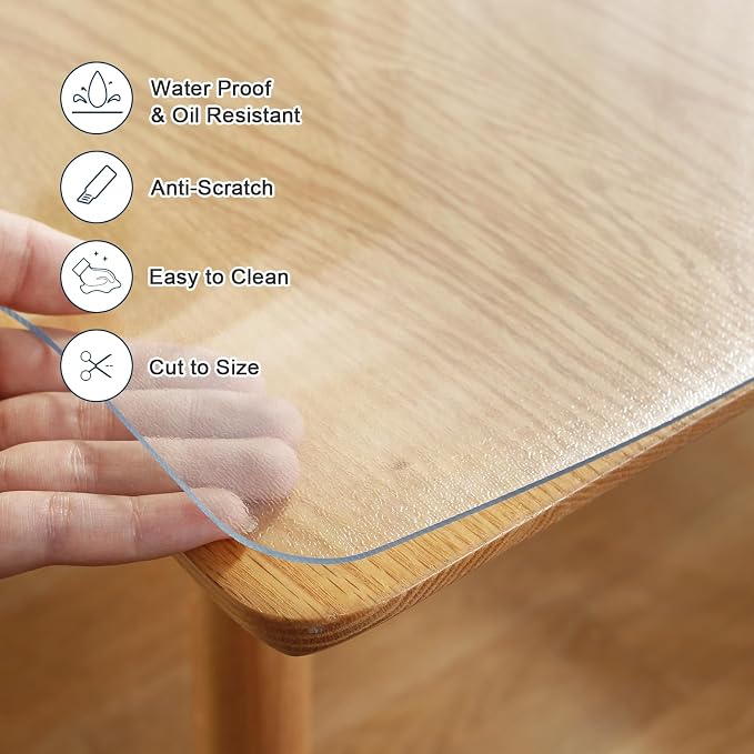 LovePads Frosted Desk Mat 30 x 48 Inch, 1.5mm Thick Frosted Table Protector - Image 3