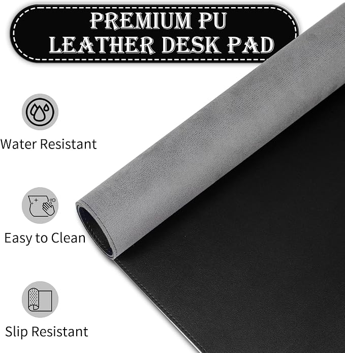 Non-Slip Desk Pad, PU Leather Desk Mat - Image 4