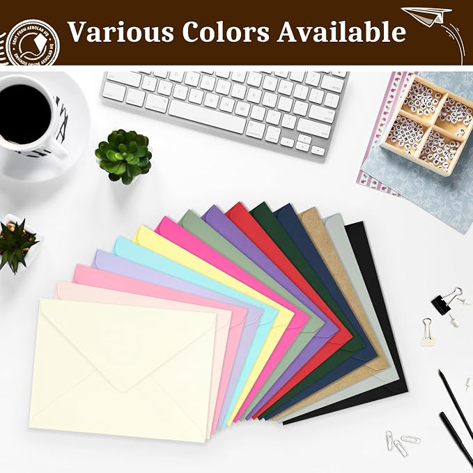 50 Pack A7 Envelopes, Dark Purple Greeting Card Envelopes Self Seal, 5.24 x - Image 7