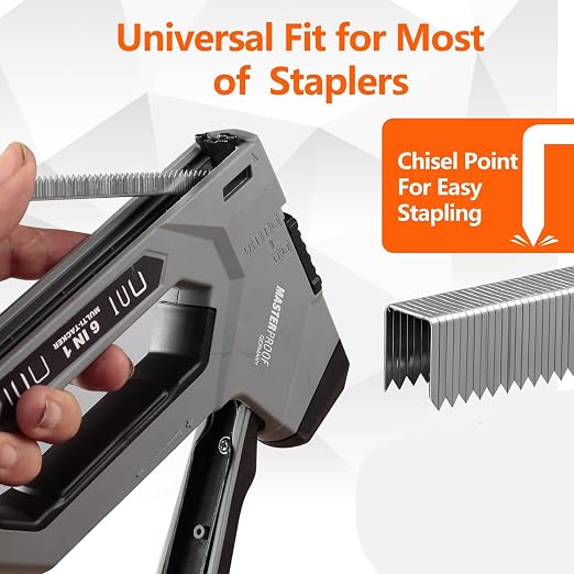 Heavy Duty T50 3/8- inch Length Staples 1580-Count, 3/8 Crown 20 Gauge Beveled - Image 3
