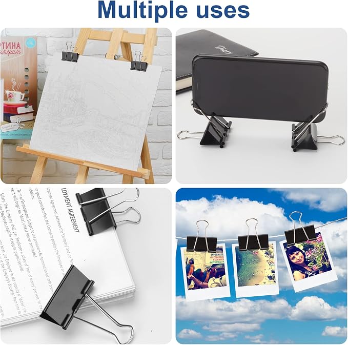 228 PCS Binder Clips Assorted Sizes, Extra Large Medium Small Mini and Micro - Image 9