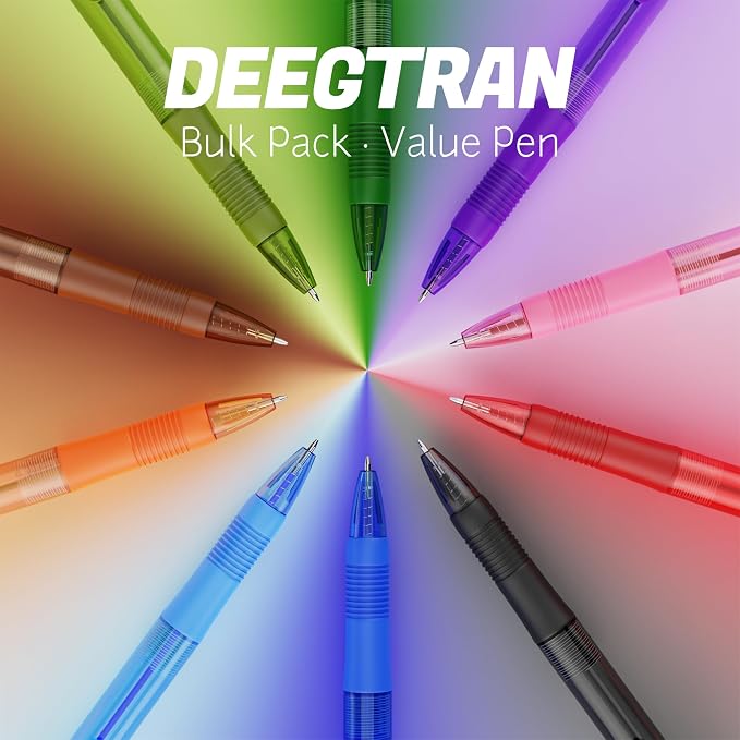 deegtran Pens Bulk, 30 Pack No Bleed Pink Ink Click Pens - Image 8