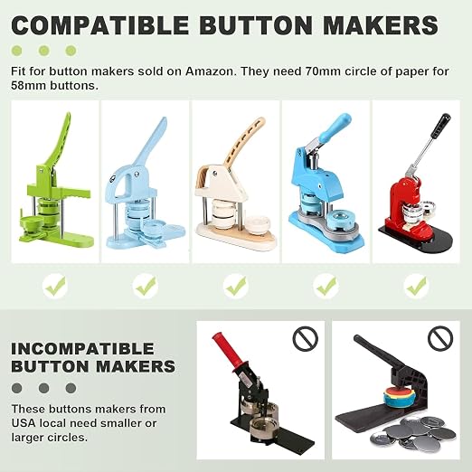 1.457" Button Paper Cutter Button Punch Graphic Punch Cutter - Image 4