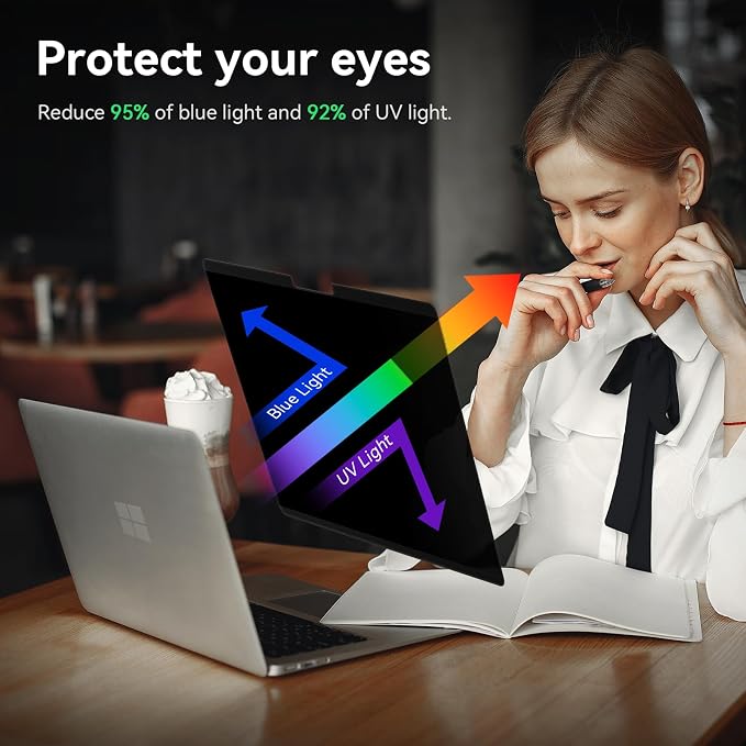 Magnetic Laptop Privacy Screen 14 Inch 16:10 Aspect Ratio Anti-Glare Blue Light - Image 5