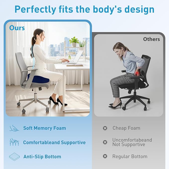 BlissTrends Seat Cushion, Thick Memory Foam Cushions - Image 7