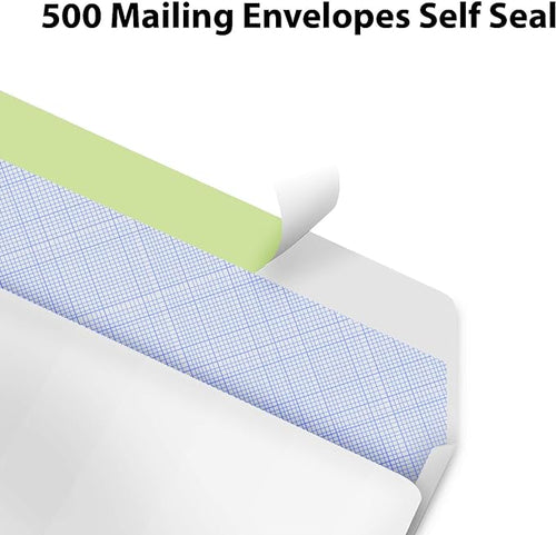 #10 Envelopes Letter Size Self Seal | 500 Business Mailing Security Peel and - Image 2