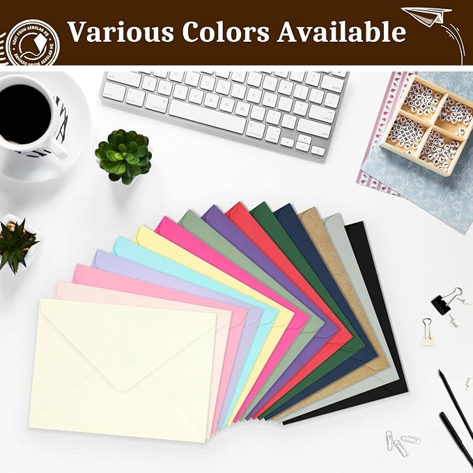 50 Pack Dark Green A7 Envelopes, Christmas Greeting Card Envelopes Self Seal - Image 7
